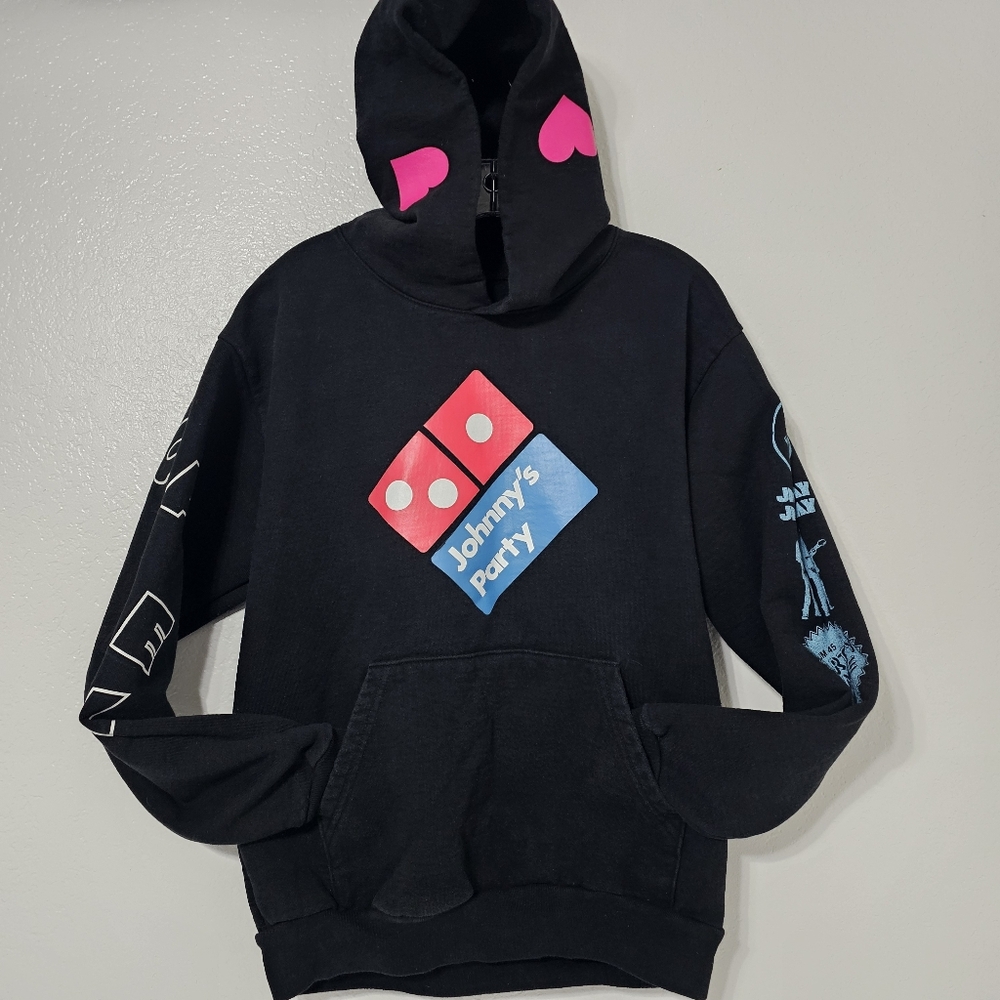 Los Angeles Apparel 14oz Heavy Fleece Hoodie “Johnny’s Party” Made in USA S/M sz